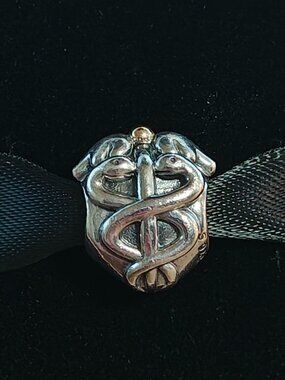 Authentic Pandora Life Saver Medical Charm – 791042 Two tone Retired